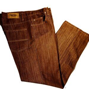 BROOKLYN XPRESS JEANS  36 x 34  Brown Denim  Y2K  Baggy  Hip-Hop  Skater  NWOT